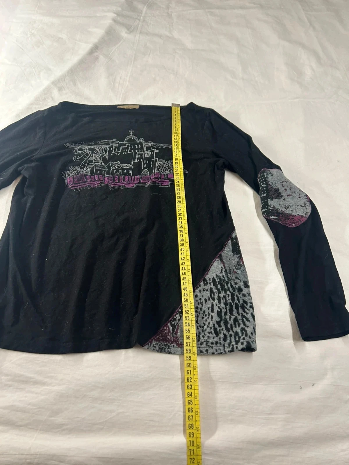 Zwarte vintage geprinte trui Di Vilune van viscose – photo 8